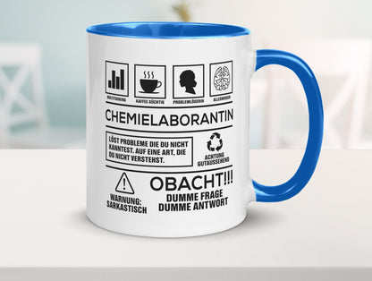 Achtung Probleme Chemielaborantin | Laborantin Chemie Geschenk Humor