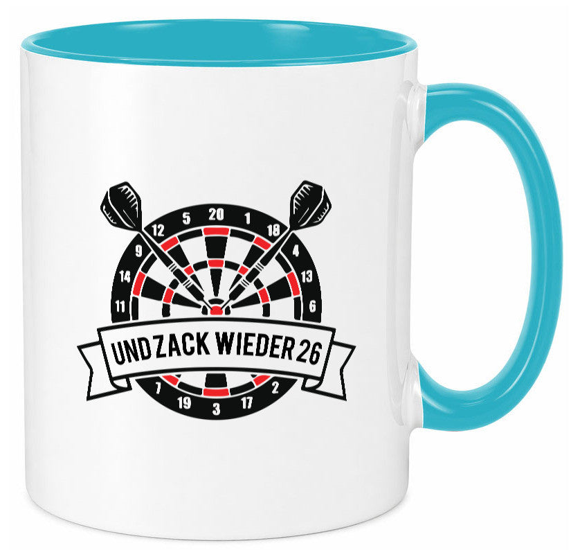 Und zack wieder 26 | Dart lustig Humor Geschenkidee Geschenk Tasse