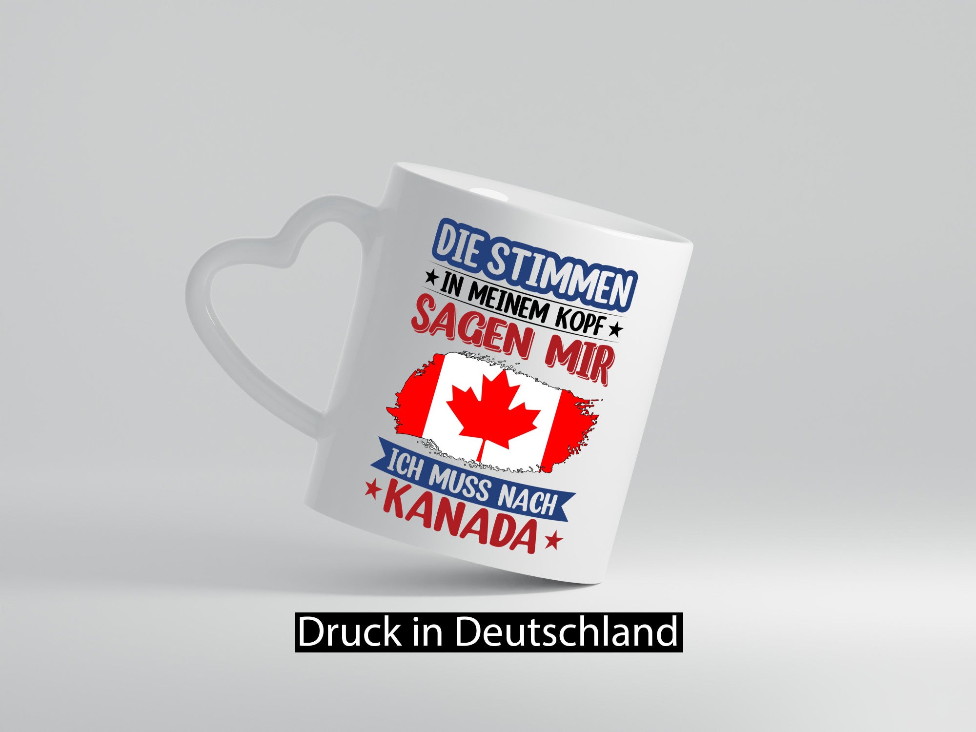 Kanada | Urlaub Stimmen in meinem Kopf Traumland Geschenkidee Humor Tasse