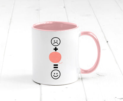 Wolle | Häkeln |Glücklich Geschenk Humor Geschenkidee lustiger Spruch Tasse