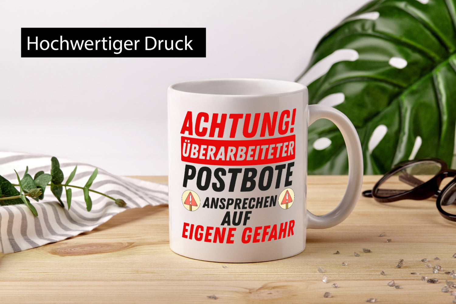 Überarbeiteter Postbote | Gefahr Briefträger Zusteller lustiger Spruch Geschenk