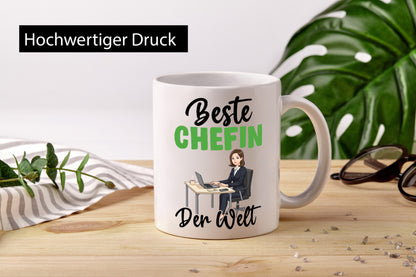 Beste Chefin | Führungskraft Vorgesetzte v2 lustiger Spruch Geschenk Arbeit