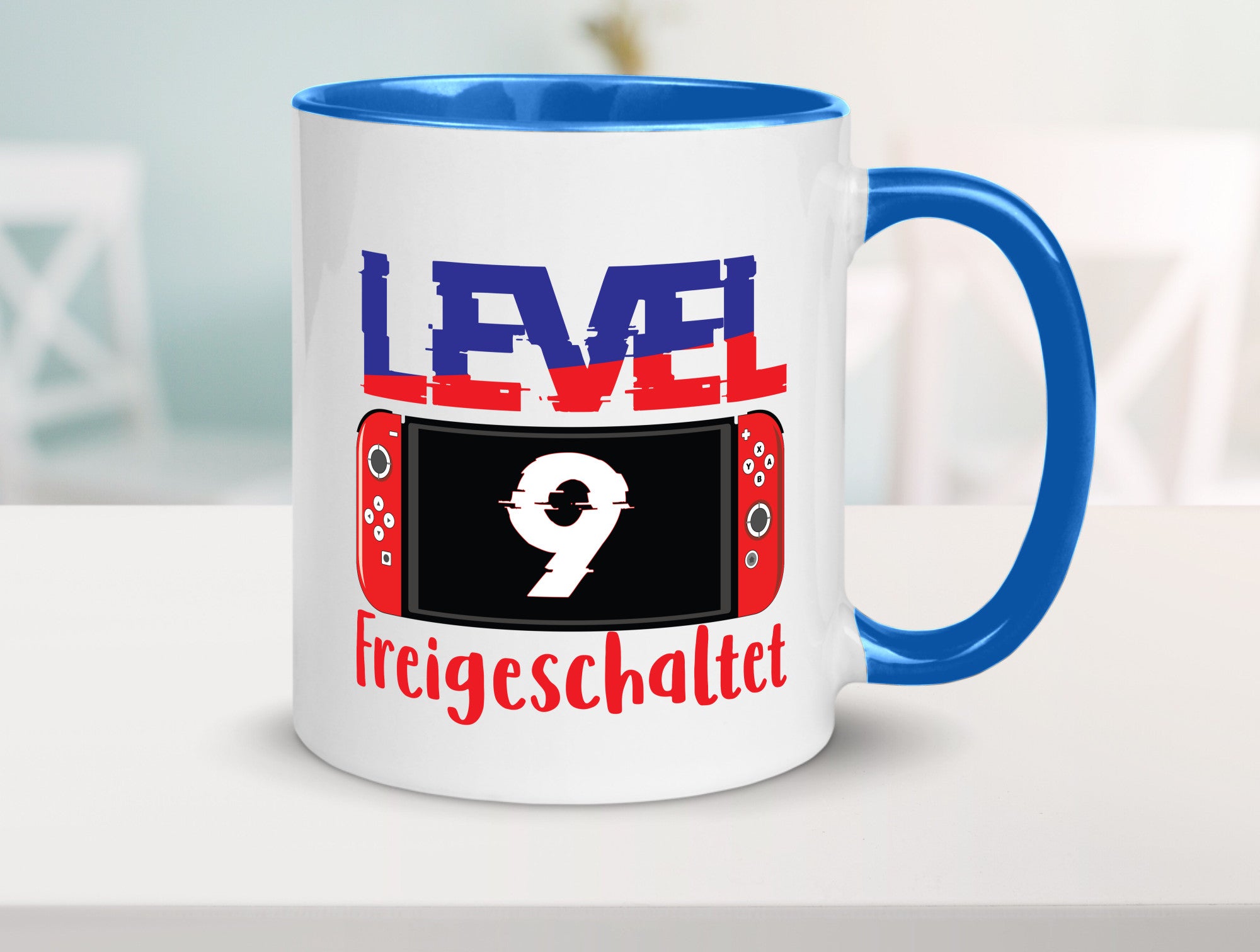 Level 9 Freigeschaltet | 9. Geburtstag Zocker Gamer Humor Geschenkidee Tasse