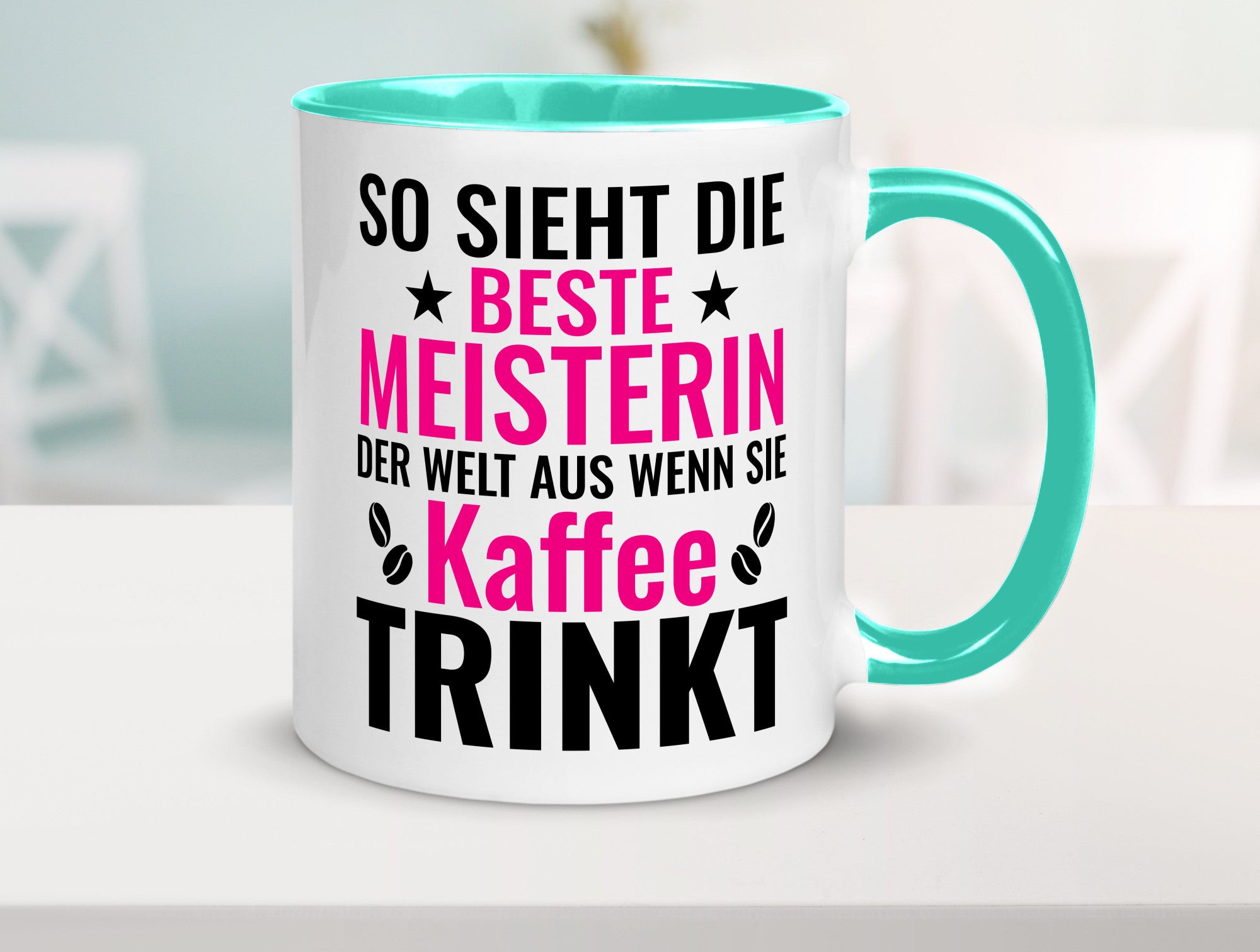 Kaffee trinkt: Meisterin | Meisterbrief Humor Geschenkidee Tasse