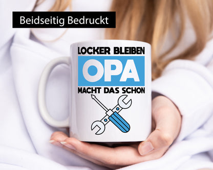 Opa macht das schon | Werkzeug Geschenk Familie Geschenkidee lustiger Spruch