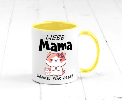 Liebe Mama Danke, für alles | Muttertag Beste Geschenk Familie Geschenkidee Tasse