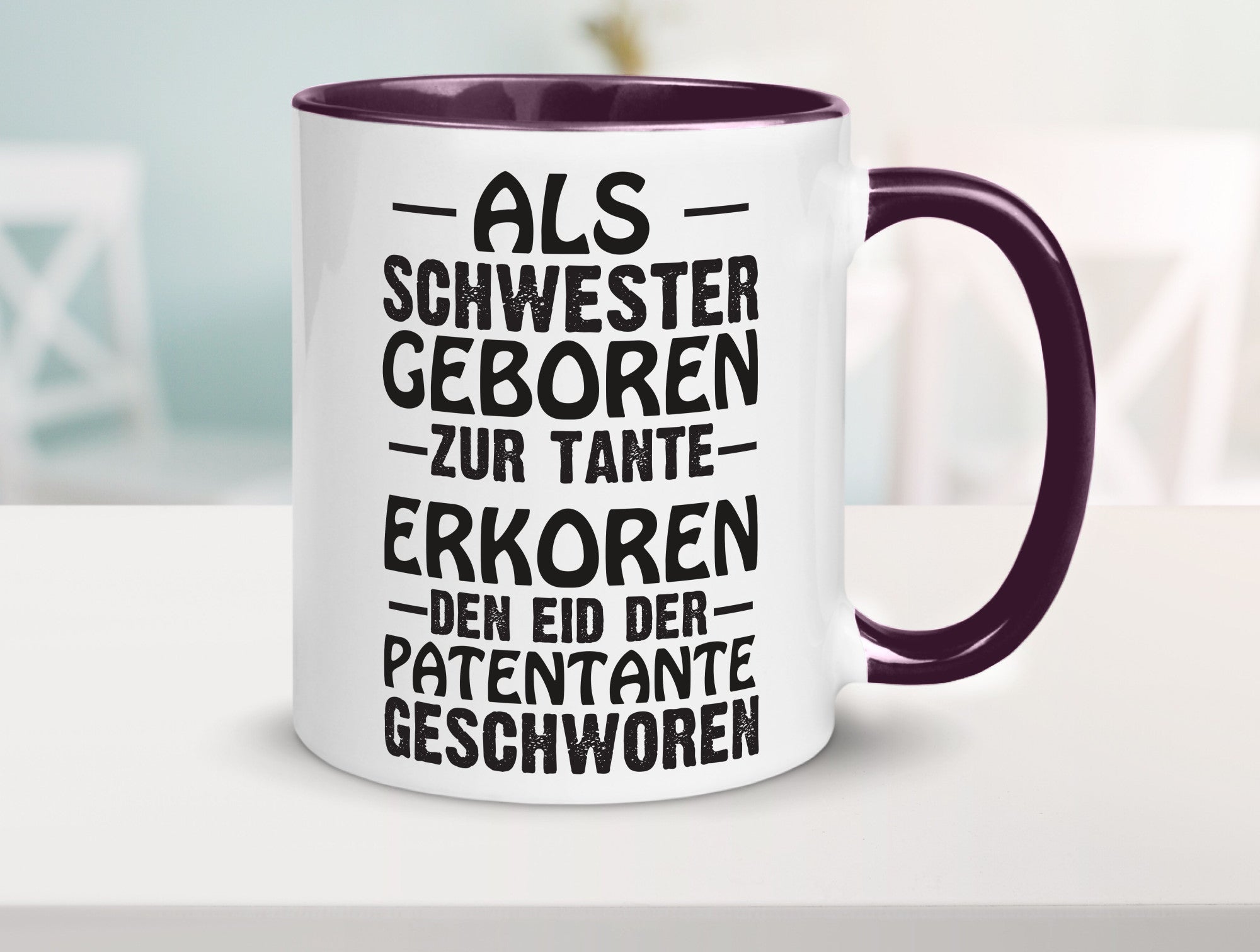 Eid der Patentante | Tante Tasse Schwester Humor lustig Geschenkidee Geschenk