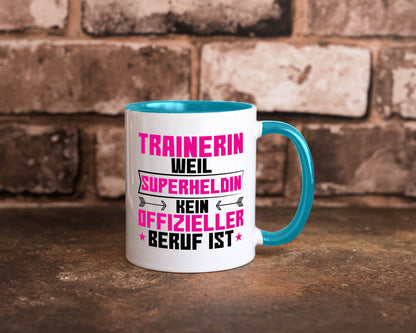 Superheldin Trainerin | Sportverein Humor Geschenkidee Tasse