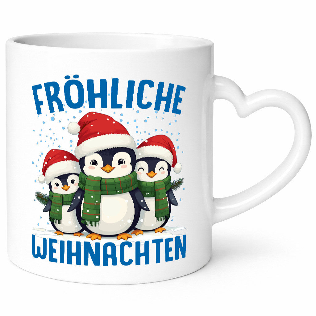 Frohe Weihnachten | Pinguien lustiger Spruch Geschenk Humor Geschenkidee Tasse