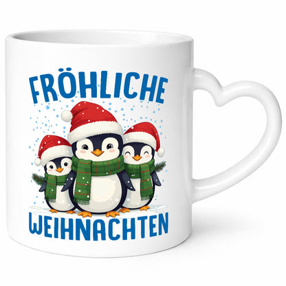 Frohe Weihnachten | Pinguien lustiger Spruch Geschenk Humor Geschenkidee Tasse