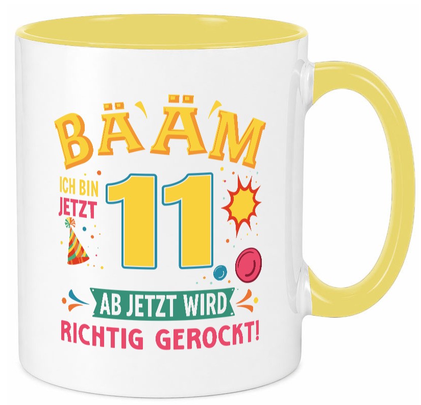 11. Geburtstag | 11 Jahre ab jetzt wird richtig gerockt lustig Geschenkidee Tasse