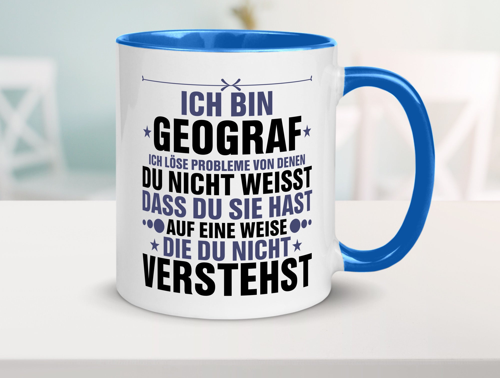 Löse Probleme: Geograf | Geografie lustig Humor Geschenkidee Geschenk Tasse