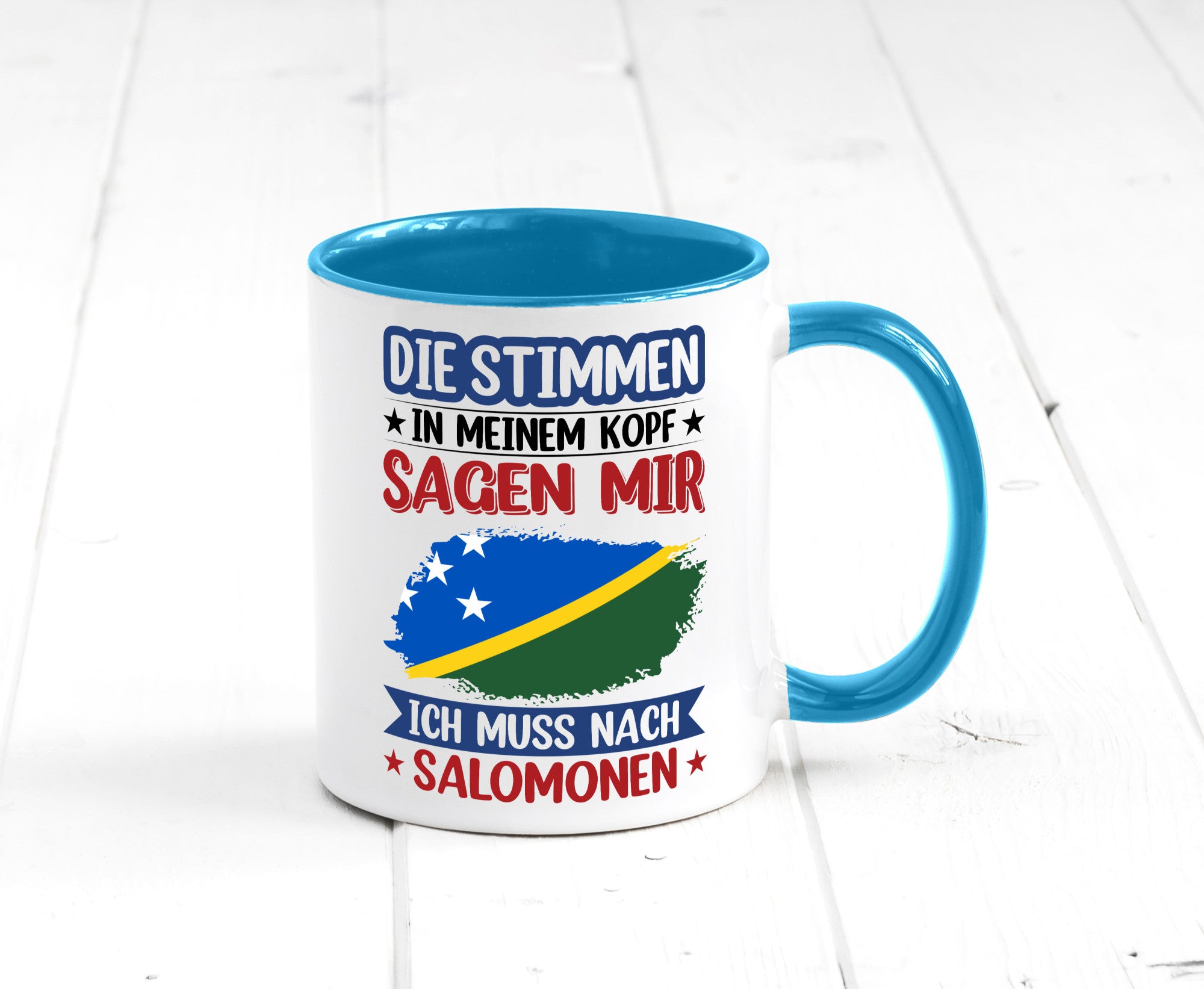 Salomonen | Urlaub Stimmen in meinem Kopf Traumland v2 Humor Geschenkidee Tasse