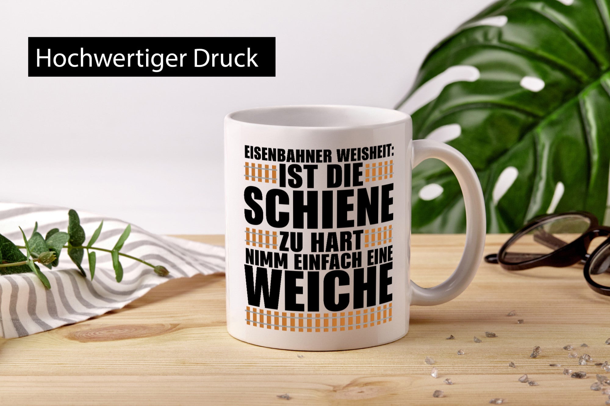 Eisenbahn Weisheit Geschenkidee Humor Tasse