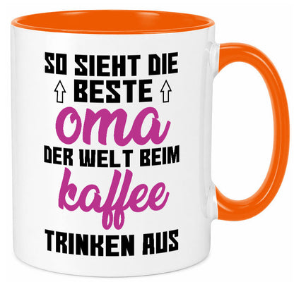 Beste Oma der Welt | Großmutter Tasse lustiger Spruch Geschenk Familie