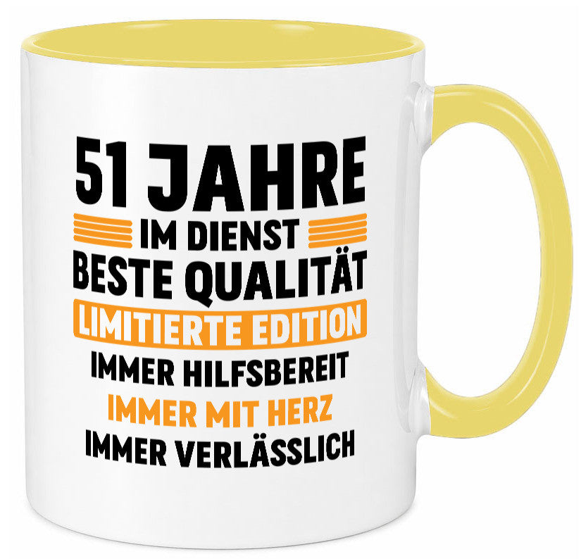 51 Jahre im Dienst | Jubiläum Arbeit lustiger Spruch Geschenk Kollegen Büro