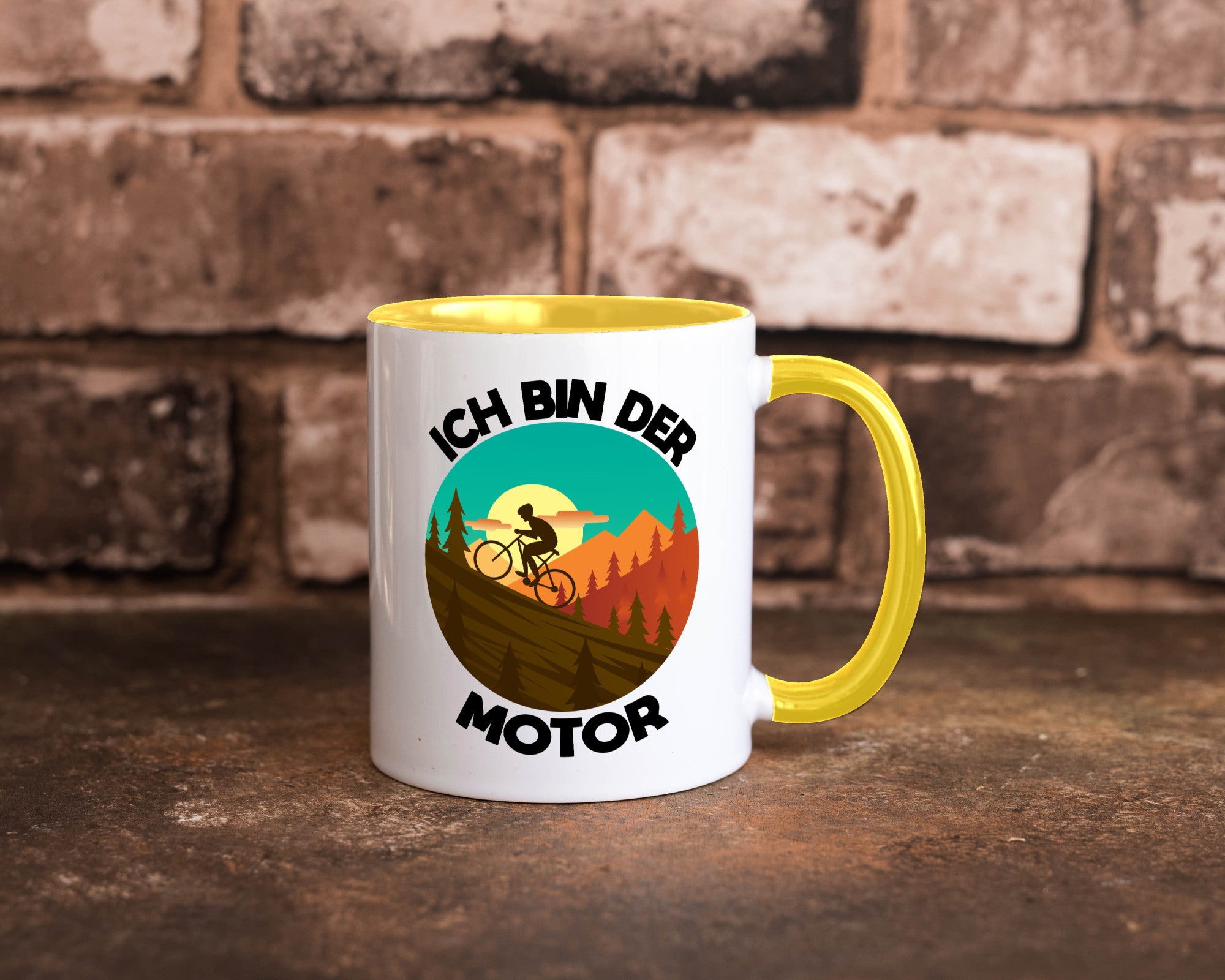 Ich bin der Motor | Mountainbiking Fahrrad Berge Geschenkidee Humor Tasse