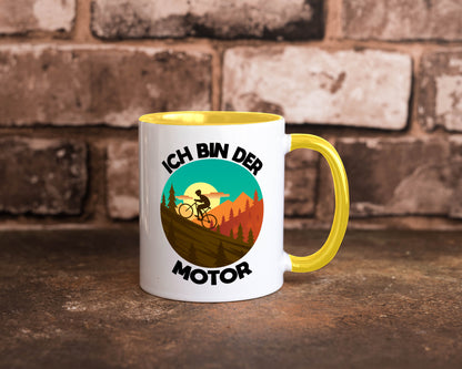 Ich bin der Motor | Mountainbiking Fahrrad Berge Geschenkidee Humor Tasse