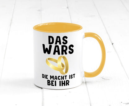 Die macht ist bei ihr | Hochzeit Tasse Ehemann Ehe Geschenk Humor Geschenkidee