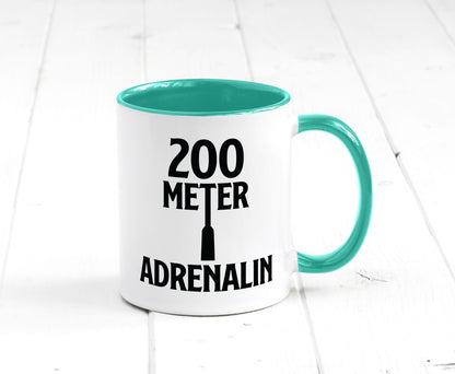 200 Meter Adrenalin v2 lustig Humor Geschenkidee Geschenk Tasse