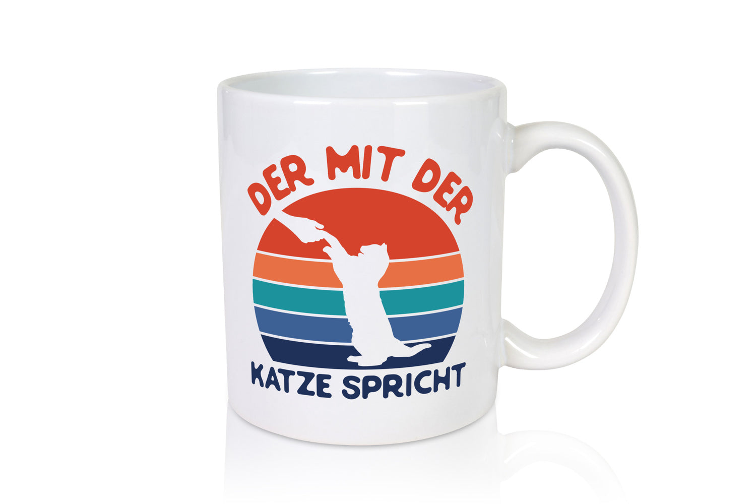 Der mit Katze Spricht | Katzenliebhaber Humor Tierliebhaber Geschenkidee Tasse
