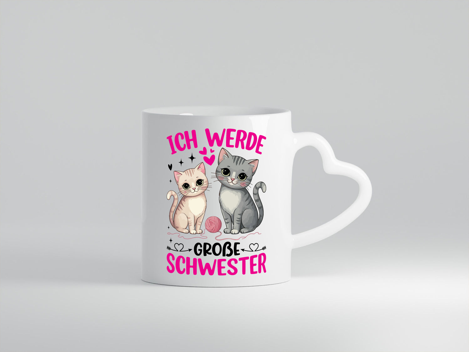Ich werde Große Schwester | Katzen Geschwister lustiger Spruch Geschenk