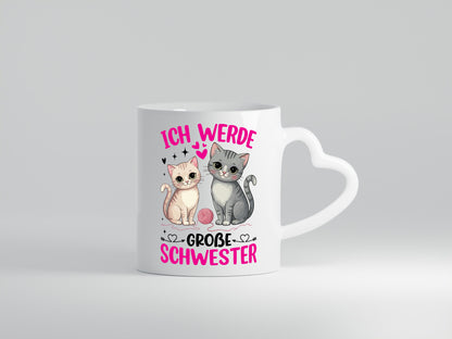 Ich werde Große Schwester | Katzen Geschwister lustiger Spruch Geschenk
