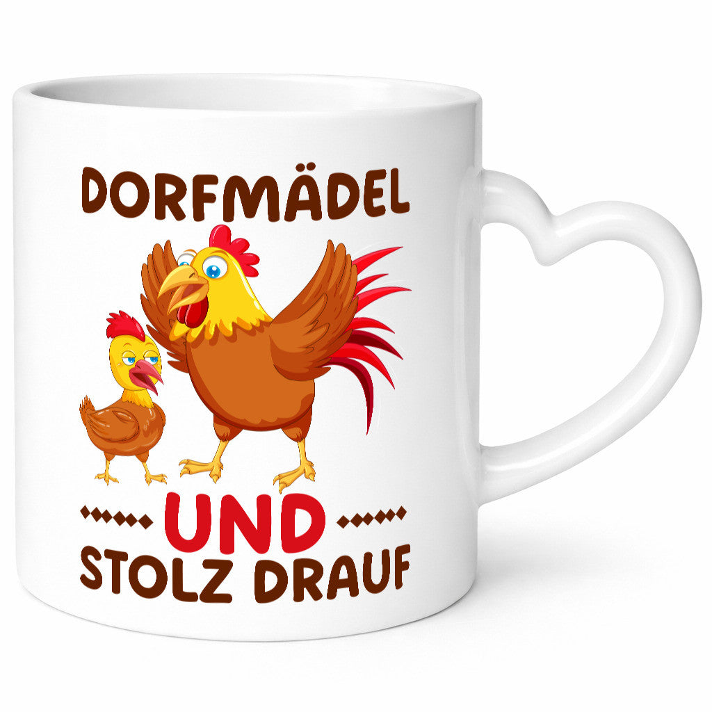 Dorfmädel und stolz drauf | Hühner Dorf Bauern Humor Geschenkidee Tasse