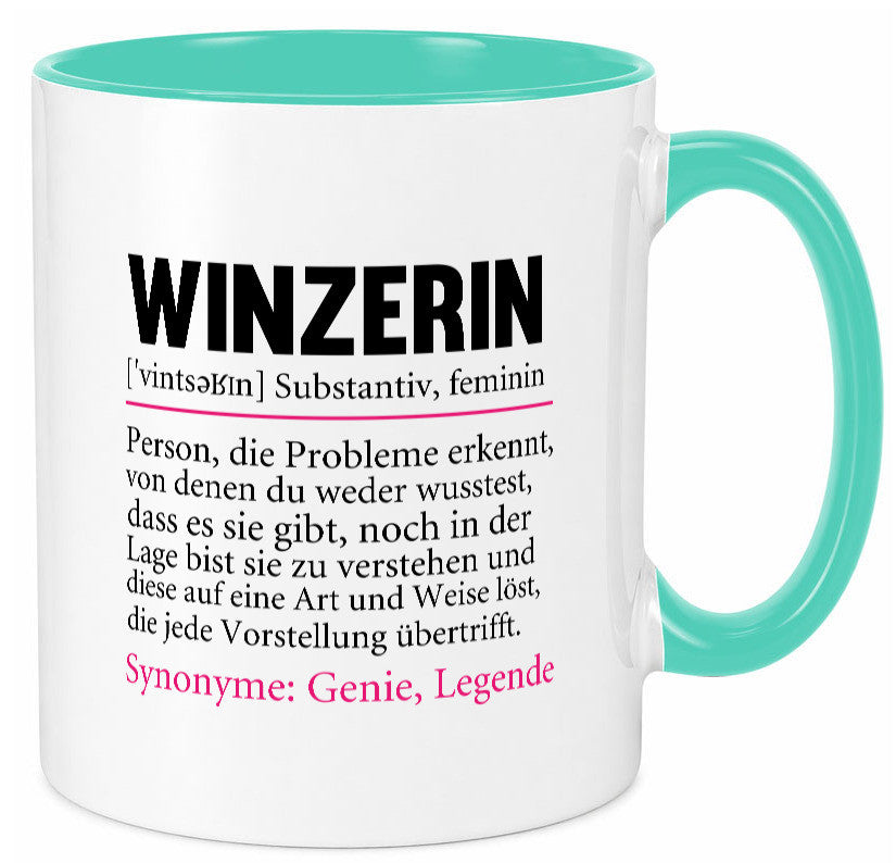 Winzerin | lustige Spruch Weinbauer Wein Beruf lustiger Geschenk Arbeit Tasse