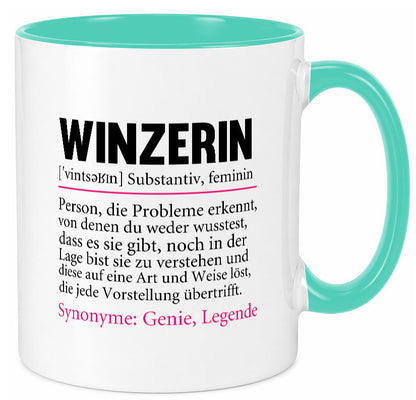 Winzerin | lustige Spruch Weinbauer Wein Beruf lustiger Geschenk Arbeit Tasse