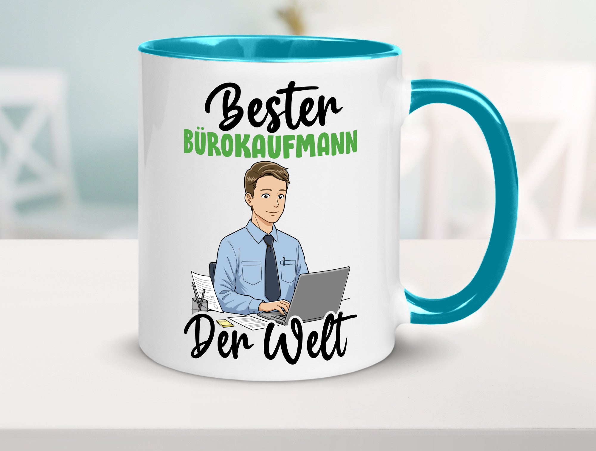 Bester Bürokaufmann | Kaufmann v2 lustig Arbeit Kollegen Büro Geschenk Tasse
