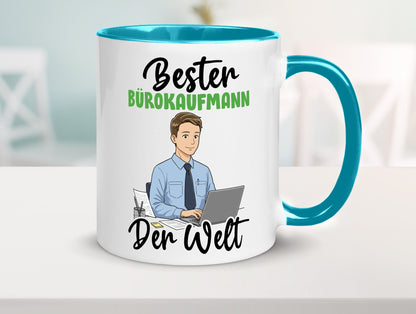 Bester Bürokaufmann | Kaufmann v2 lustig Arbeit Kollegen Büro Geschenk Tasse
