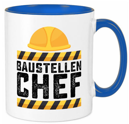 Baustellen Chef | Baustelle Bauherr Bauleiter Geschenkidee Arbeit Kollegen Büro Tasse