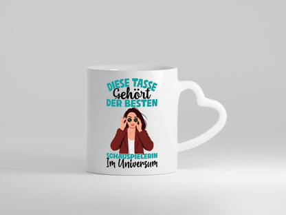 Im Universum: Schauspielerin | Theater Geschenkidee Humor Tasse