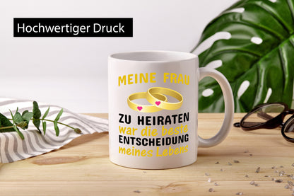 Hochzeitstag Spruch | Ehefrau Tasse romantisch Geschenkidee Familie Humor