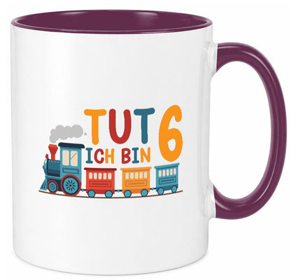 6. Geburtstag | 6 Jahre Eisenbahn Zug junge lustiger Spruch Geschenk Tasse