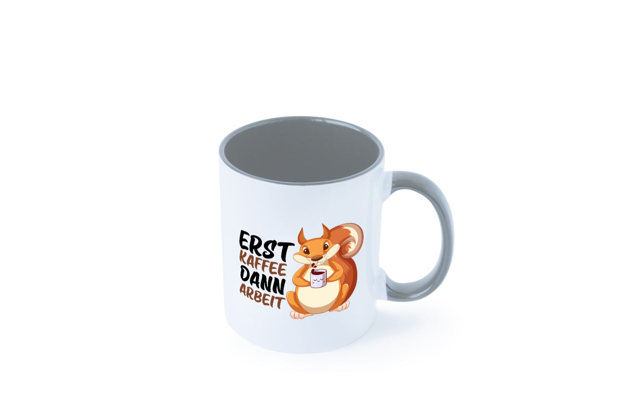 Erst Kaffee dann Arbeit | Büro Eichhörnchen Kaffeefreund Humor Kollegen