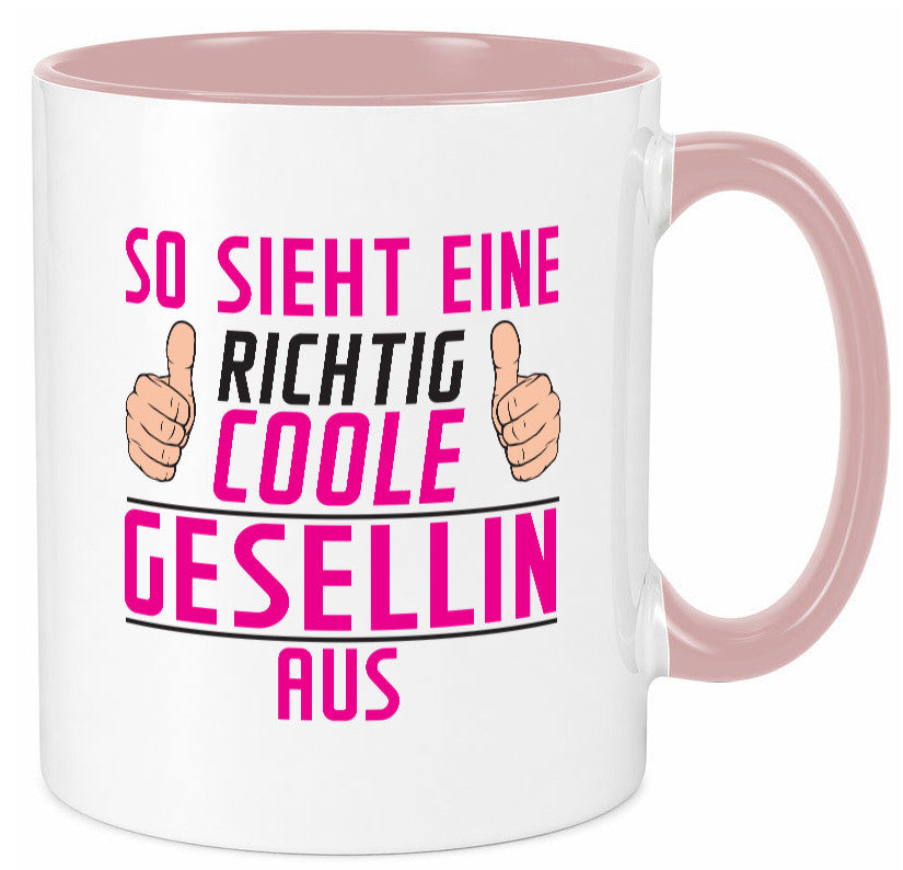 Richtig Coole Gesellin | Handwerkerinnen Humor Geschenkidee Tasse
