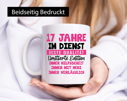 17 Jahre im Dienst | Jubiläum Arbeit v10 lustiger Spruch Geschenk Kollegen Büro