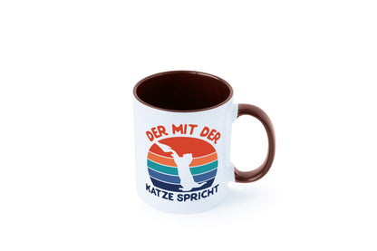 Der mit Katze Spricht | Katzenliebhaber Humor Tierliebhaber Geschenkidee Tasse