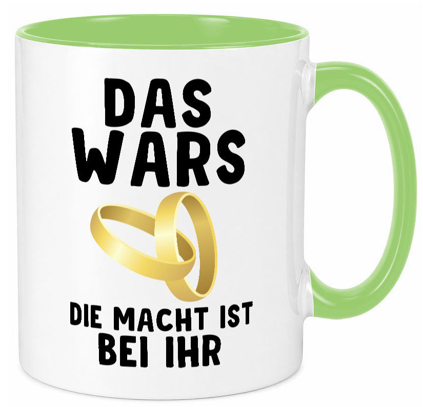 Die macht ist bei ihr | Hochzeit Tasse Ehemann Ehe Geschenk Humor Geschenkidee