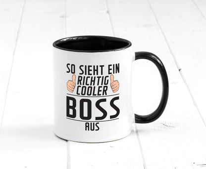 Richtig Cooler Boss | Führungskraft Vorgesetzter lustiger Spruch Geschenk Humor Tasse