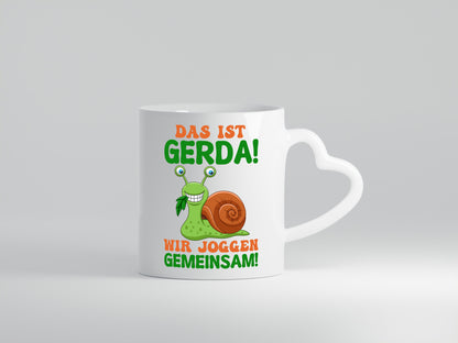 Wir Joggen gemeinsam | Sport Schnecke Humor Geschenkidee Tasse