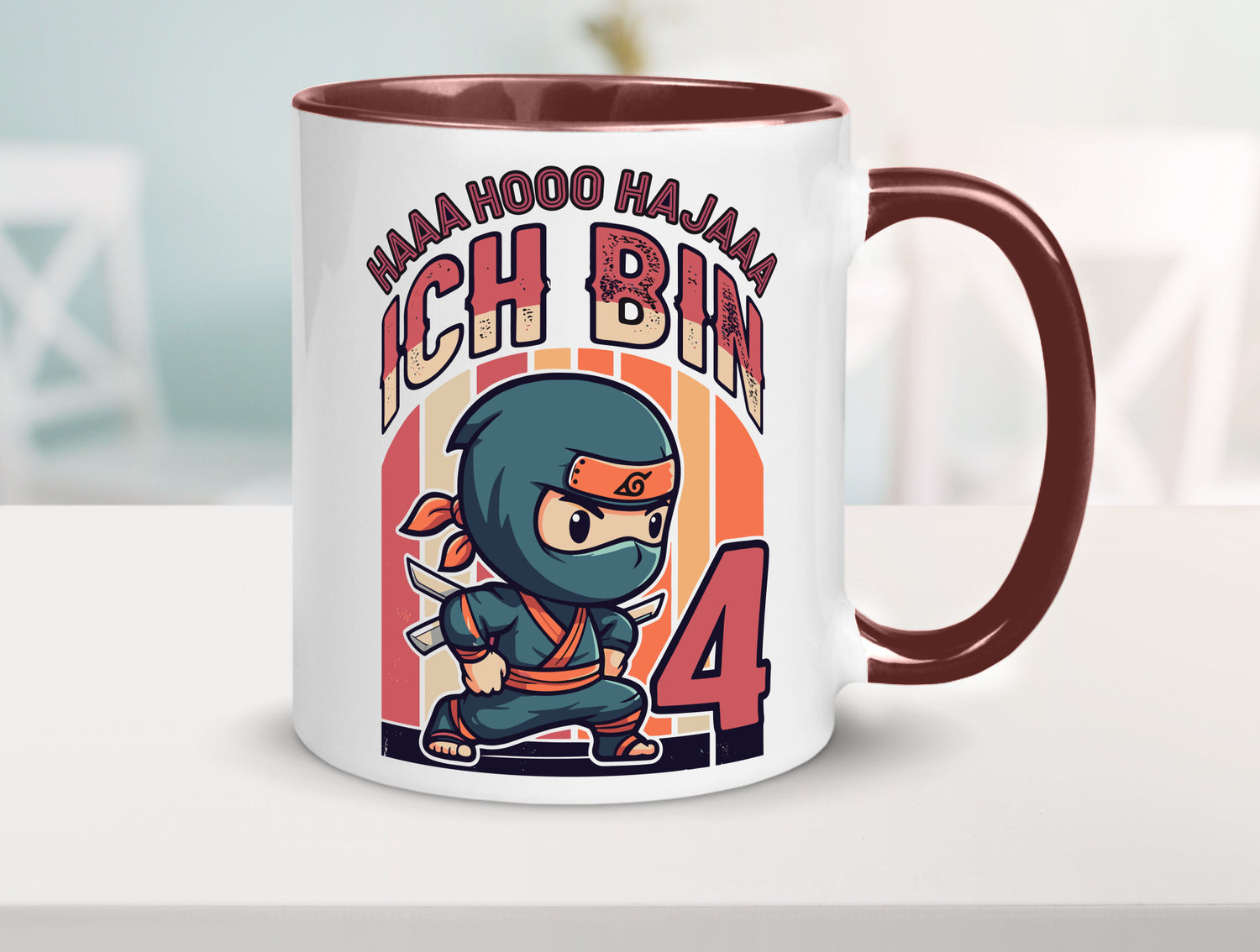 4. Geburtstag | Ninja Junge 4 Jahre lustiger Spruch Geschenk Geschenkidee Tasse