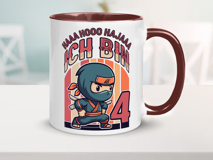 4. Geburtstag | Ninja Junge 4 Jahre lustiger Spruch Geschenk Geschenkidee Tasse