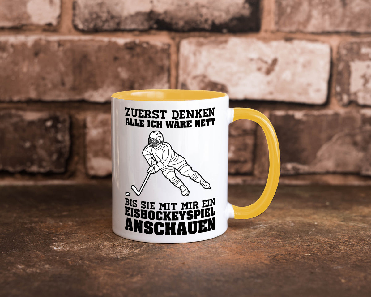 Eishockeyspiel | Eishockeyfan Tasse Eishockeyspieler Humor Geschenkidee