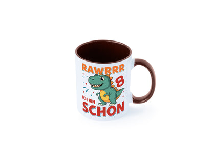 8. Geburtstag | 8 Jahre Raw ich bin schon T-Rex Geschenk Geschenkidee lustiger