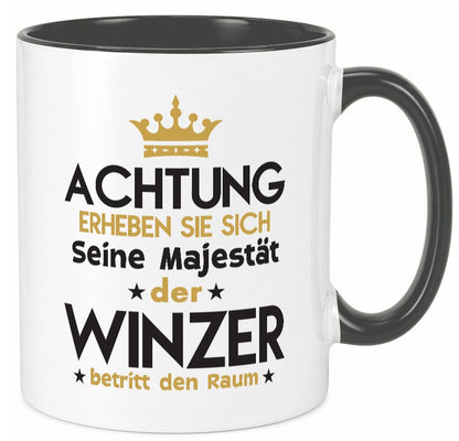 Seine Majestät Winzer | Weinbauer Wein lustiger Spruch Geschenk Humor Tasse