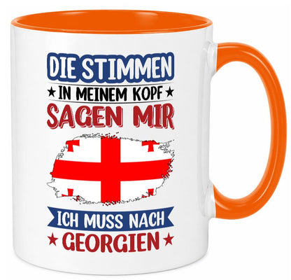 Georgien | Urlaub Stimmen in meinem Kopf Traumland Geschenkidee Humor Tasse
