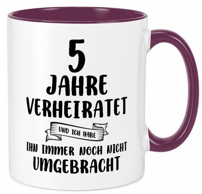 5 Jahre Verheiratet, immer noch am Leben! lustiger Spruch Geschenk Humor Tasse